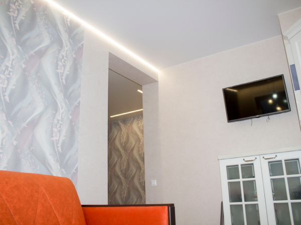 Пример матового натяжного потолка